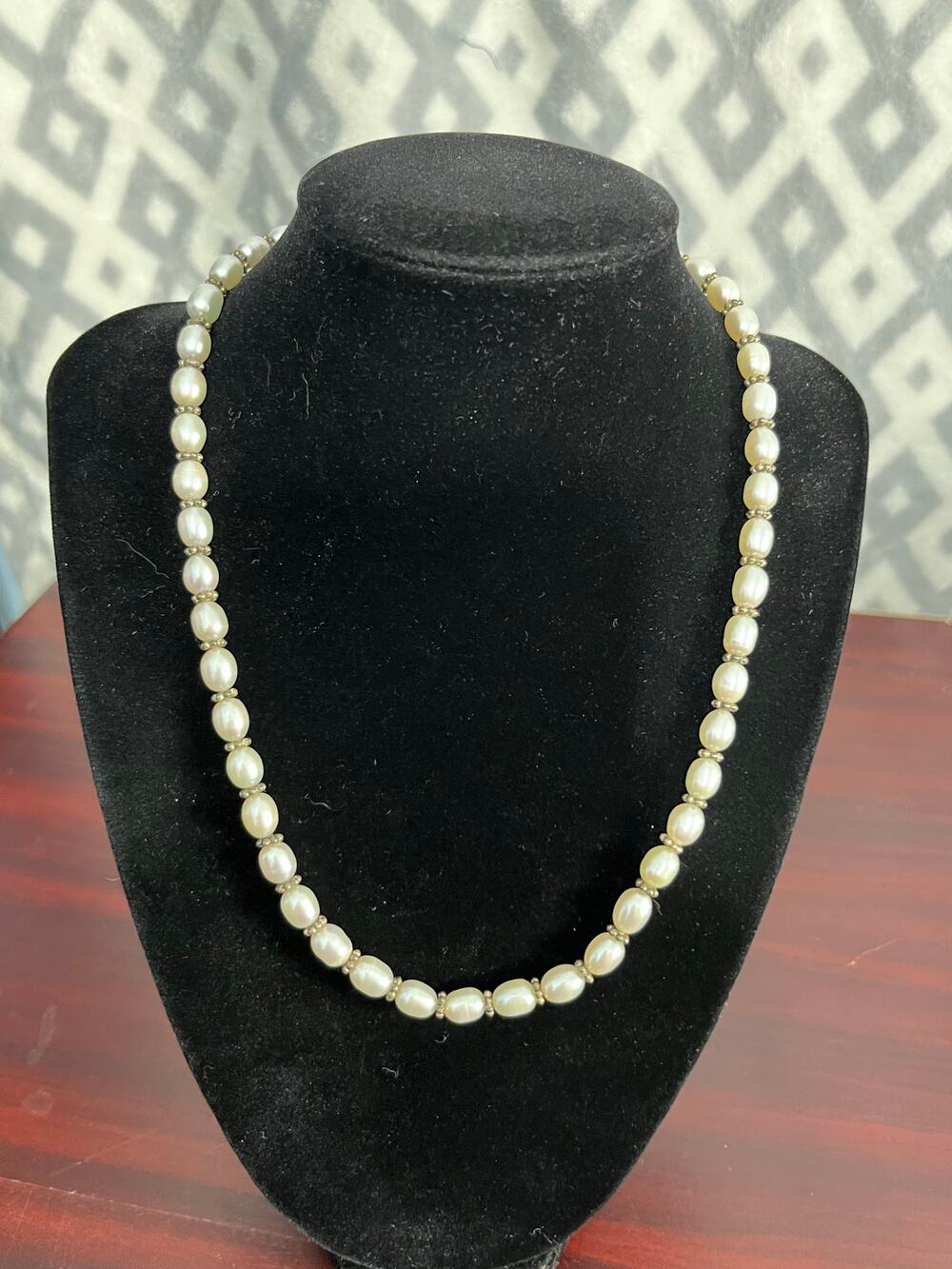 VTG Baroque Luminous Pearl Beaded Necklace Coquette Old Money
